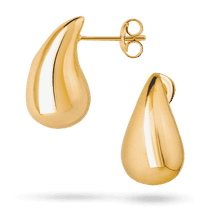 обзорное фото Серебряные серьги Капли с позолотой 040549  Серебряные серьги без вставок