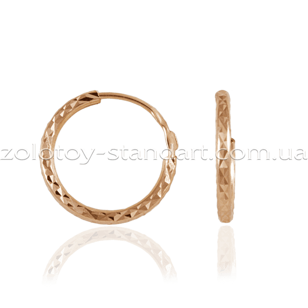 Детские золотые серьги кольца 9205409 детальное изображение ювелирного изделия Серьги без камней Детские золотые серьги кольца 9205409 детальное изображение ювелирного изделия Серьги без камней