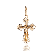 обзорное фото Золотой крестик на крестины 037448 Детский золотой крестик обзорное фото Золотой крестик на крестины 037448  Детский золотой крестик