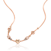 обзорное фото Женское золотое колье с фианитами Бусины 032863 Золотые колье с камнями обзорное фото Женское золотое колье с фианитами Бусины 032863  Золотые колье с камнями