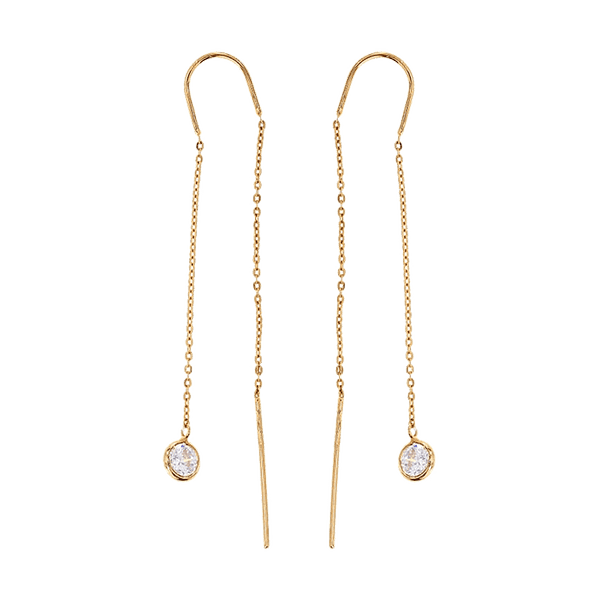 серьги протяжки с фианитом серьги протяжки с фианитом