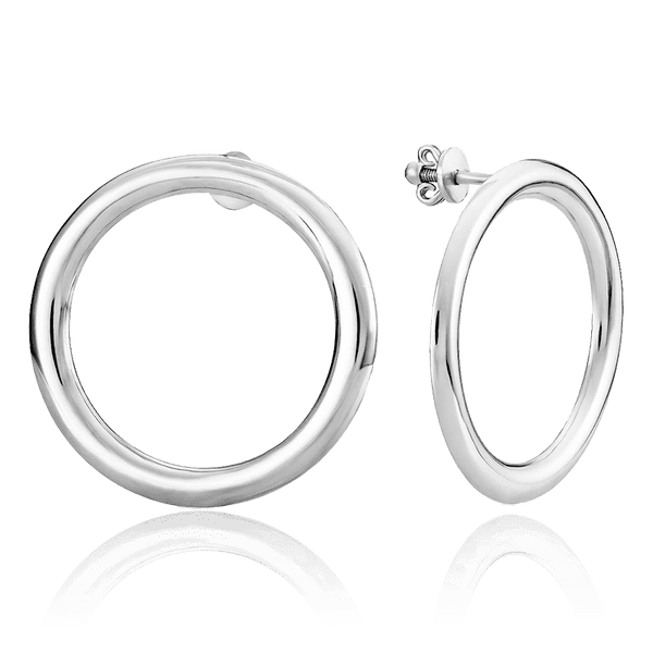 Серебряные серьги пуссеты Круг без камней 036460 детальное изображение ювелирного изделия Серебряные серьги Серебряные серьги пуссеты Круг без камней 036460 детальное изображение ювелирного изделия Серебряные серьги
