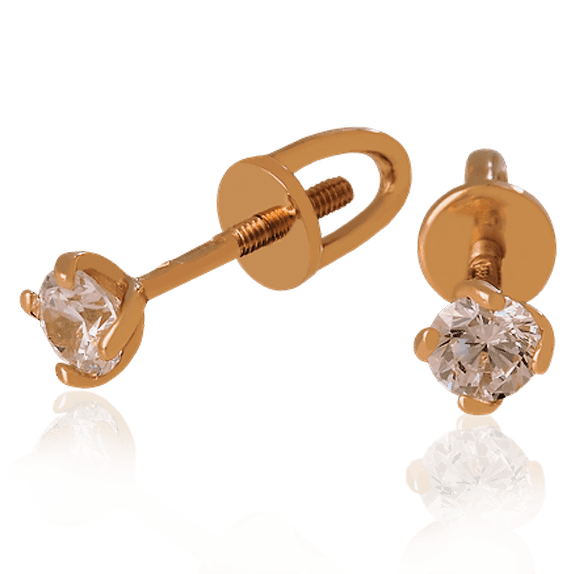 Золотые серьги с цирконием 023359 детальное изображение ювелирного изделия Золотые серьги с фианитом Золотые серьги с цирконием 023359 детальное изображение ювелирного изделия Золотые серьги с фианитом