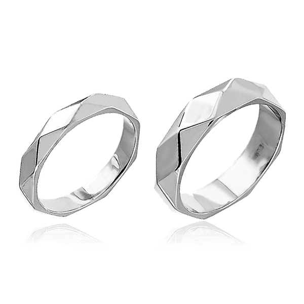 Граненое обручальное кольцо из белого золота 036748 детальное изображение ювелирного изделия Золотые кольца Граненое обручальное кольцо из белого золота 036748 детальное изображение ювелирного изделия Золотые кольца