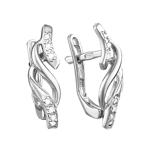 Серебряные серьги С2Ф/076 детальное изображение ювелирного изделия Серебряные серьги с камнями Серебряные серьги С2Ф/076 детальное изображение ювелирного изделия Серебряные серьги с камнями