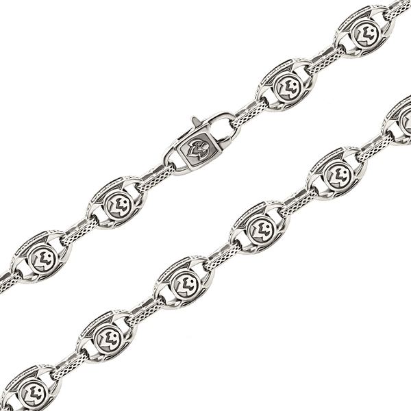 Цепь мужская из белого золота 038594 детальное изображение ювелирного изделия Золотые цепочки мужские Цепь мужская из белого золота 038594 детальное изображение ювелирного изделия Золотые цепочки мужские