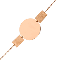 обзорное фото Браслет из красного золота Геометрия 033366 Золотые браслеты без камней обзорное фото Браслет из красного золота Геометрия 033366  Золотые браслеты без камней