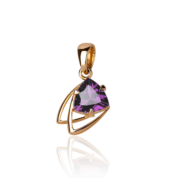 Кулон золотой Венесуэла с аметистом 033515 детальное изображение ювелирного изделия Золотые подвески Кулон золотой Венесуэла с аметистом 033515 детальное изображение ювелирного изделия Золотые подвески
