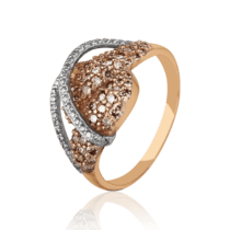 обзорное фото Золотое кольцо с бриллиантами 11745  Золотые кольца с бриллиантами
