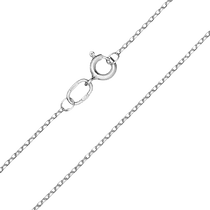 обзорное фото Золотая цепочка в белом золоте Якорь 033321  Золотые цепочки женские