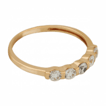обзорное фото Золотое кольцо с цирконием 1,1,1255  Золотые кольца с фианитом
