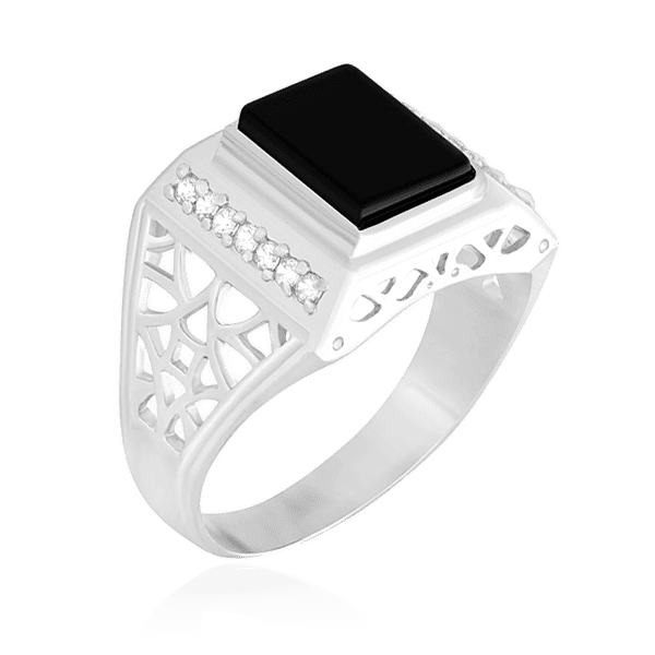 Серебряное кольцо с фианитами 024701 детальное изображение ювелирного изделия Серебряные кольца с фианитом Серебряное кольцо с фианитами 024701 детальное изображение ювелирного изделия Серебряные кольца с фианитом