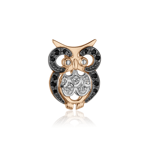 Золотой кулон Сова с фианитами 028264 детальное изображение ювелирного изделия Золотые кулоны с фианитом Золотой кулон Сова с фианитами 028264 детальное изображение ювелирного изделия Золотые кулоны с фианитом