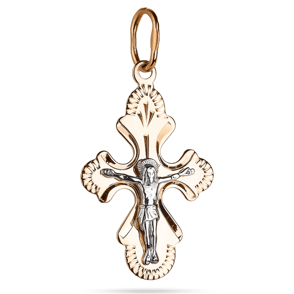 Маленький крестик распятия Спаси и Сохрани в красном и белом золоте 039497 детальное изображение ювелирного изделия Золотые крестики православные Маленький крестик распятия Спаси и Сохрани в красном и белом золоте 039497 детальное изображение ювелирного изделия Золотые крестики православные