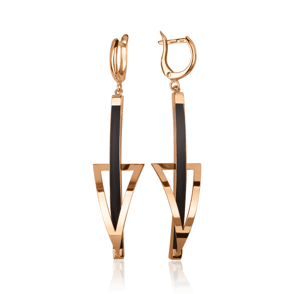 Серьги в красном золоте на английском замке с каучуком 027748 детальное изображение ювелирного изделия Золотые серьги с каучуком Серьги в красном золоте на английском замке с каучуком 027748 детальное изображение ювелирного изделия Золотые серьги с каучуком