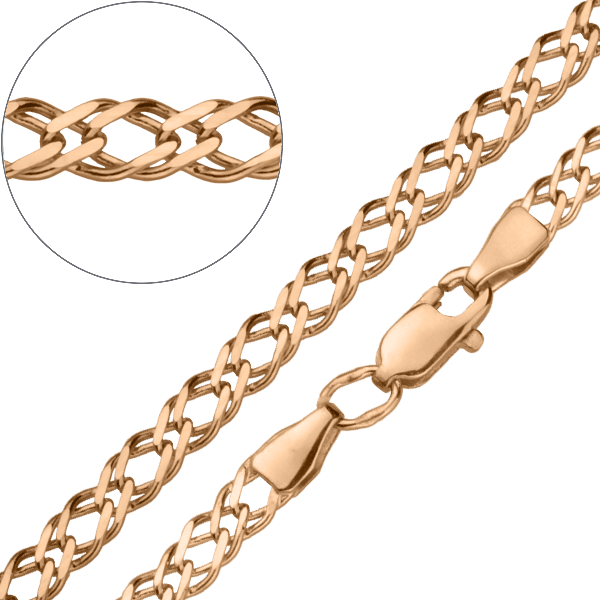 Золотая цепочка без вставок 027900 детальное изображение ювелирного изделия Золотые цепочки плетения Рембо