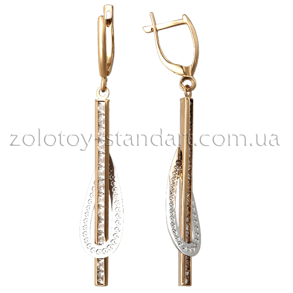 Золотые серьги 567102 детальное изображение ювелирного изделия Золотые серьги с фианитом Золотые серьги 567102 детальное изображение ювелирного изделия Золотые серьги с фианитом