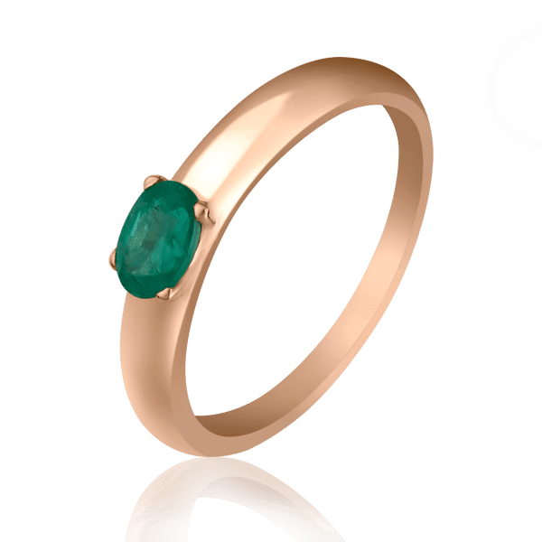 Золотое кольцо с изумрудом 026349 детальное изображение ювелирного изделия Золотые кольца с изумрудом