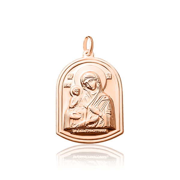 Ладанка из красного золота 029144 детальное изображение ювелирного изделия Золотые подвески иконки Ладанка из красного золота 029144 детальное изображение ювелирного изделия Золотые подвески иконки