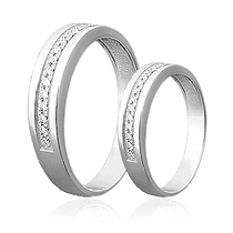 обзорное фото Обручальное кольцо из белого золота с бриллиантами 023189 Обручальные кольца с бриллиантами обзорное фото Обручальное кольцо из белого золота с бриллиантами 023189  Обручальные кольца с бриллиантами