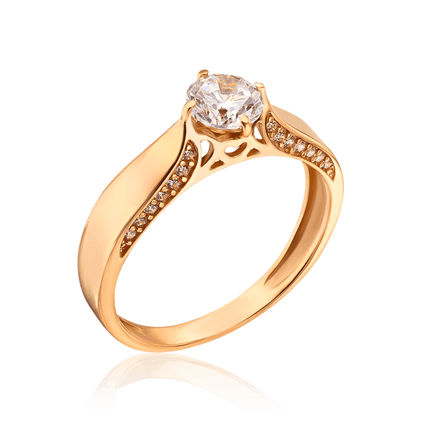 Золотое кольцо для помолвки в необычном дизайне 034403 детальное изображение ювелирного изделия Золотые кольца Золотое кольцо для помолвки в необычном дизайне 034403 детальное изображение ювелирного изделия Золотые кольца