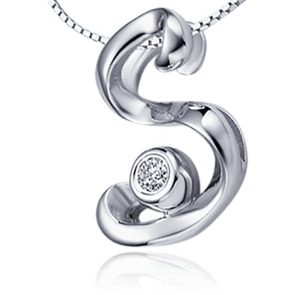 кулон золотой с бриллиантом буква S кулон золотой с бриллиантом буква S