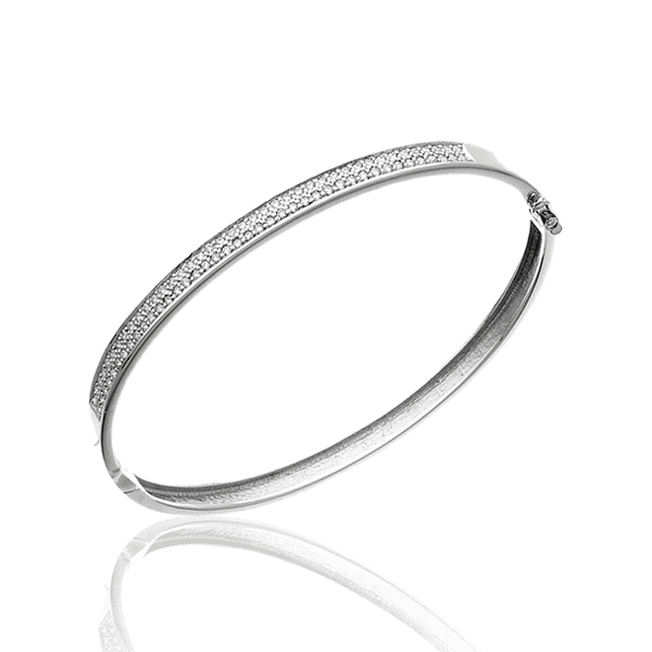 Жесткий браслет из белого золота с бриллиантами 031031 детальное изображение ювелирного изделия Золотые браслеты с бриллиантом Жесткий браслет из белого золота с бриллиантами 031031 детальное изображение ювелирного изделия Золотые браслеты с бриллиантом