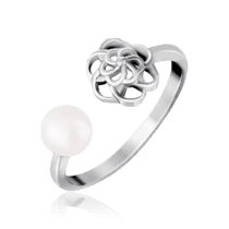 обзорное фото Серебряное фаланговое кольцо с бусиной 035646  Серебряные кольца