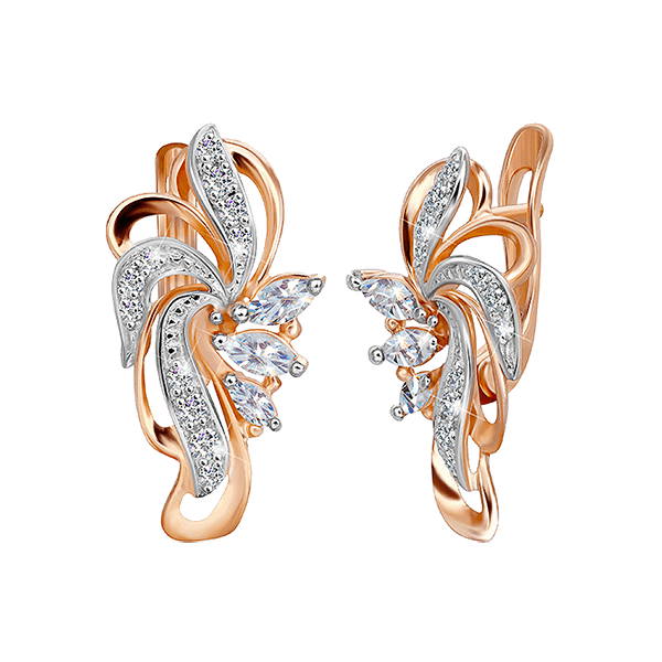 Серебряные серьги СК3Ф/006 детальное изображение ювелирного изделия Серьги с позолотой Серебряные серьги СК3Ф/006 детальное изображение ювелирного изделия Серьги с позолотой