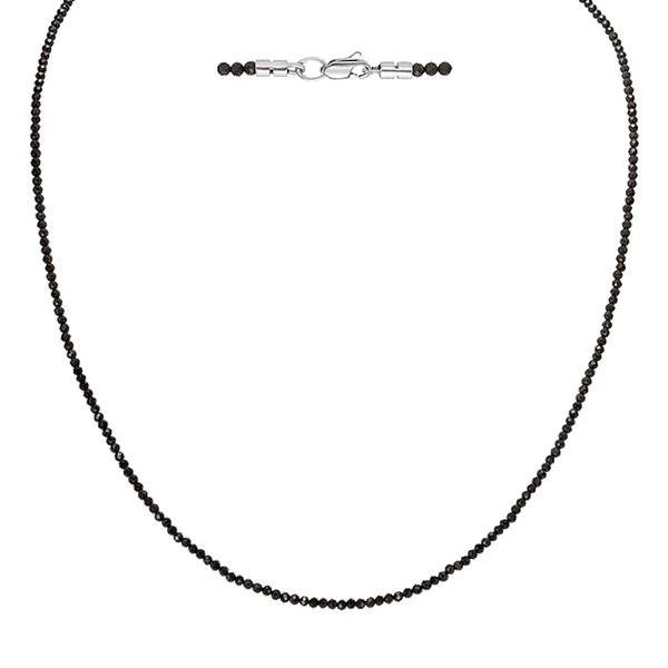 Колье с черным агатом с застежкой из белого золота 040688 детальное изображение ювелирного изделия Золотые колье с камнями Колье с черным агатом с застежкой из белого золота 040688 детальное изображение ювелирного изделия Золотые колье с камнями