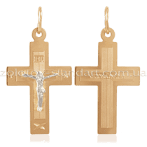 обзорное фото Золотой крестик 3575/01  Золотые крестики католические