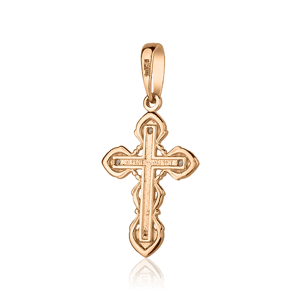 Крестик с надписью Спаси и Сохрани из золота Крестик с надписью Спаси и Сохрани из золота