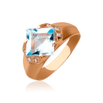 обзорное фото Золотое кольцо с топазом 382807 Золотые кольца с топазом обзорное фото Золотое кольцо с топазом 382807  Золотые кольца с топазом