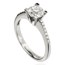 обзорное фото Кольцо с бриллиантами 023321  Золотые кольца для помолвки с бриллиантом