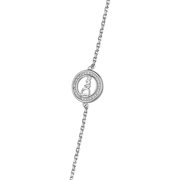 Серебряный браслет в стиле Dior с фианитами 027975 детальное изображение ювелирного изделия Серебряные женские браслеты Серебряный браслет в стиле Dior с фианитами 027975 детальное изображение ювелирного изделия Серебряные женские браслеты