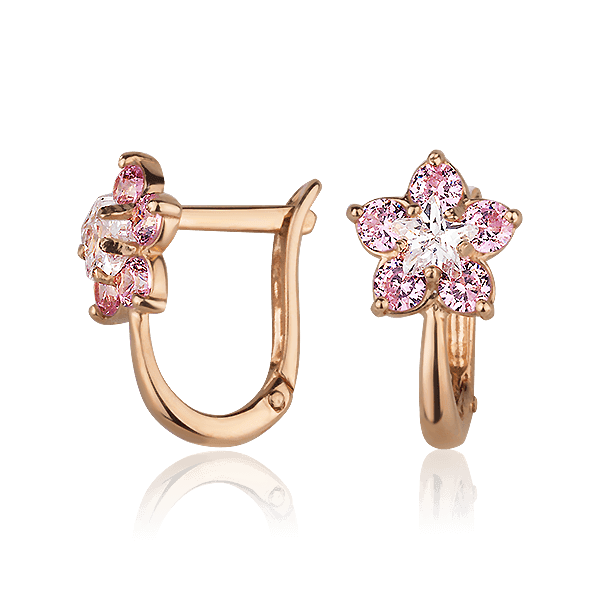 Золотые серьги с фианитами 028072 детальное изображение ювелирного изделия Серьги с камнями Золотые серьги с фианитами 028072 детальное изображение ювелирного изделия Серьги с камнями