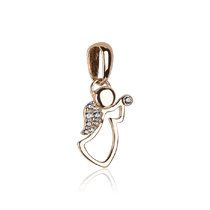 обзорное фото Золотой кулон в виде Ангелочка 032191 Кулон Ангел золотой обзорное фото Золотой кулон в виде Ангелочка 032191  Кулон Ангел золотой