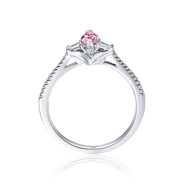 золотое кольцо изящное с розовім бриллиантом маркиз золотое кольцо изящное с розовім бриллиантом маркиз