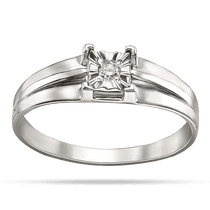 обзорное фото Изысканное кольцо в белом золоте с большим бриллиантом в центре крапановой оправе 040330 Золотые кольца с бриллиантами обзорное фото Изысканное кольцо в белом золоте с большим бриллиантом в центре крапановой оправе 040330  Золотые кольца с бриллиантами