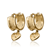 оглядове фото Золоті сережки без вставок в стилі Tiffany 028360