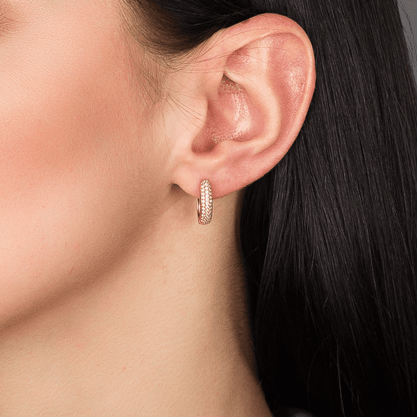 Золотые серьги дорожки с фианитами с английской застежкой 030732 Золотые серьги дорожки с фианитами с английской застежкой 030732