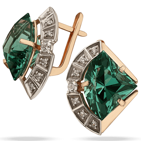 Золотые серьги с кварцем и фианитами 034908 детальное изображение ювелирного изделия Золотые серьги Золотые серьги с кварцем и фианитами 034908 детальное изображение ювелирного изделия Золотые серьги