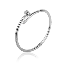 обзорное фото Серебряный браслет Гвоздь с фианитами 027734 Серебряные женские браслеты обзорное фото Серебряный браслет Гвоздь с фианитами 027734  Серебряные женские браслеты