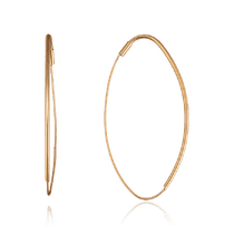 обзорное фото Серьги-кольца из красного золота 585 пробы 032722 Золотые серьги без вставок обзорное фото Серьги-кольца из красного золота 585 пробы 032722  Золотые серьги без вставок