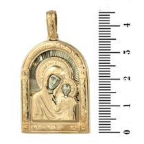 обзорное фото Золотая иконка Богородица 1,4,0066  Золотые подвески иконки