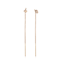 обзорное фото Золотые серьги с без вставок Lo Ve 028095 Золотые серьги протяжки обзорное фото Золотые серьги с без вставок Lo Ve 028095  Золотые серьги протяжки