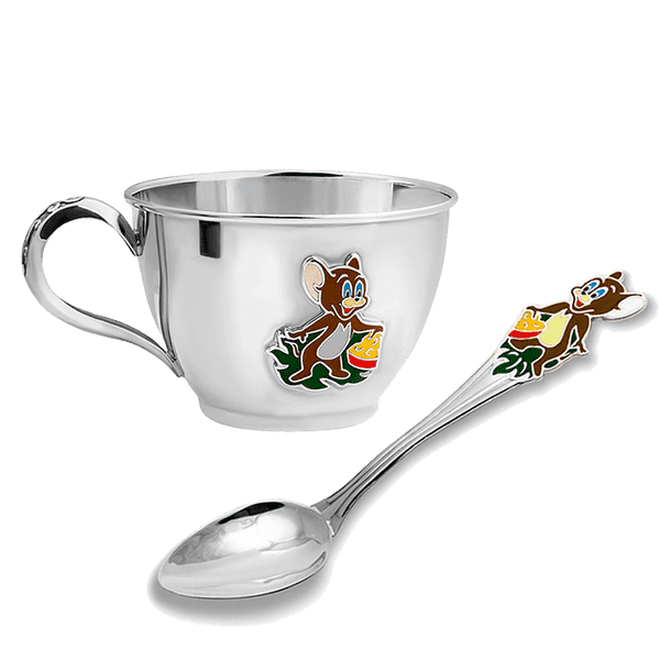 Детский набор чашка и ложка из серебра Мышка Джери 031933 детальное изображение ювелирного изделия Серебряный детские наборы посуды Детский набор чашка и ложка из серебра Мышка Джери 031933 детальное изображение ювелирного изделия Серебряный детские наборы посуды
