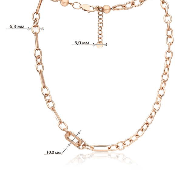 трендовая цепочка из красного золота трендовая цепочка из красного золота