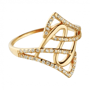 Золотое кольцо с цирконием 1,1,1402 детальное изображение ювелирного изделия Золотые кольца с фианитом Золотое кольцо с цирконием 1,1,1402 детальное изображение ювелирного изделия Золотые кольца с фианитом