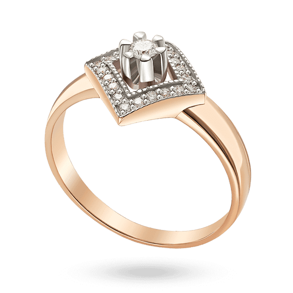 Золотое кольцо с большим камешком посередине в квадратной рамке, инкрустированной бриллиантам  Золотое кольцо с большим камешком посередине в квадратной рамке, инкрустированной бриллиантам